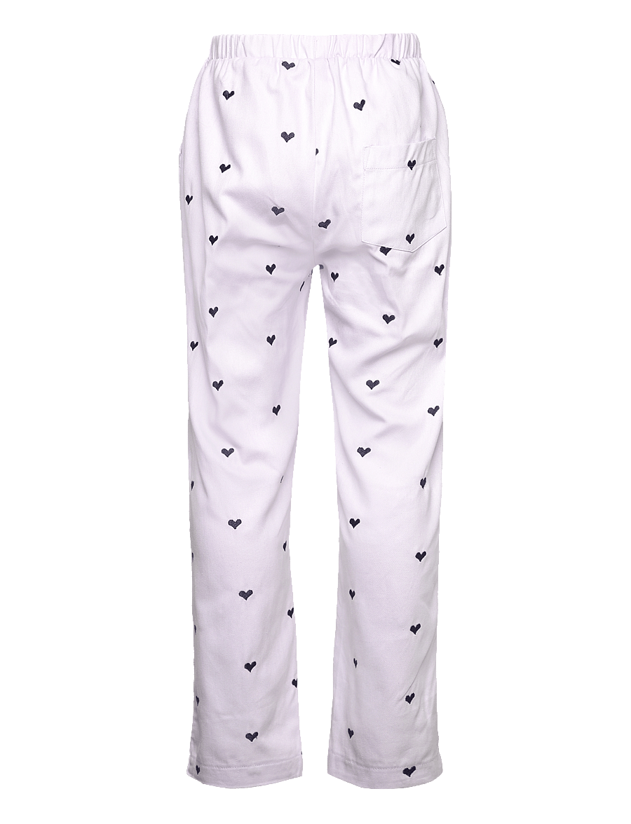 Copenhagen Colors - TWILL HEART PANTS - lavender w. navy hearts - 2