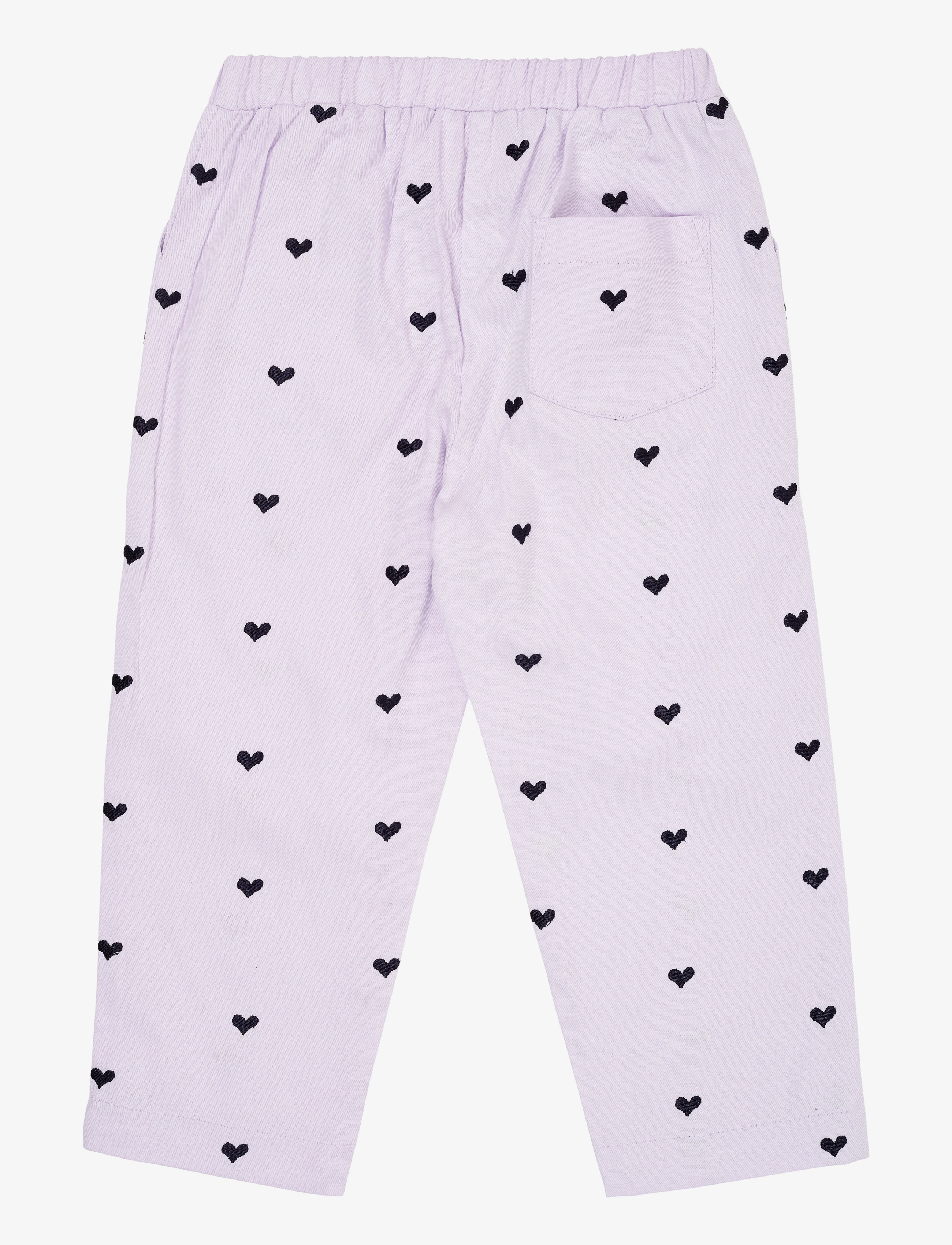 Copenhagen Colors - TWILL HEART PANTS - lavender w. navy hearts - 3