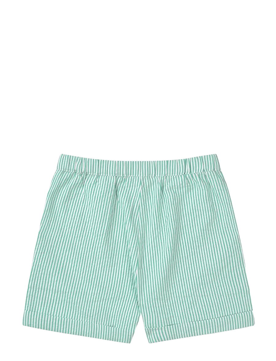 Copenhagen Colors - SEERSUCKER SHORTS SPORTY - sharp green w cream stripe - 2