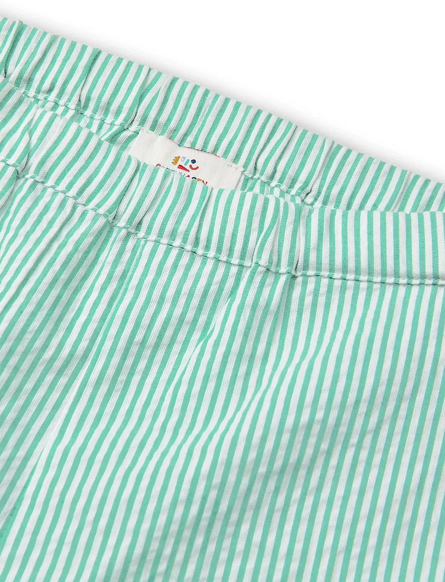 Copenhagen Colors - SEERSUCKER SHORTS SPORTY - sharp green w cream stripe - 4