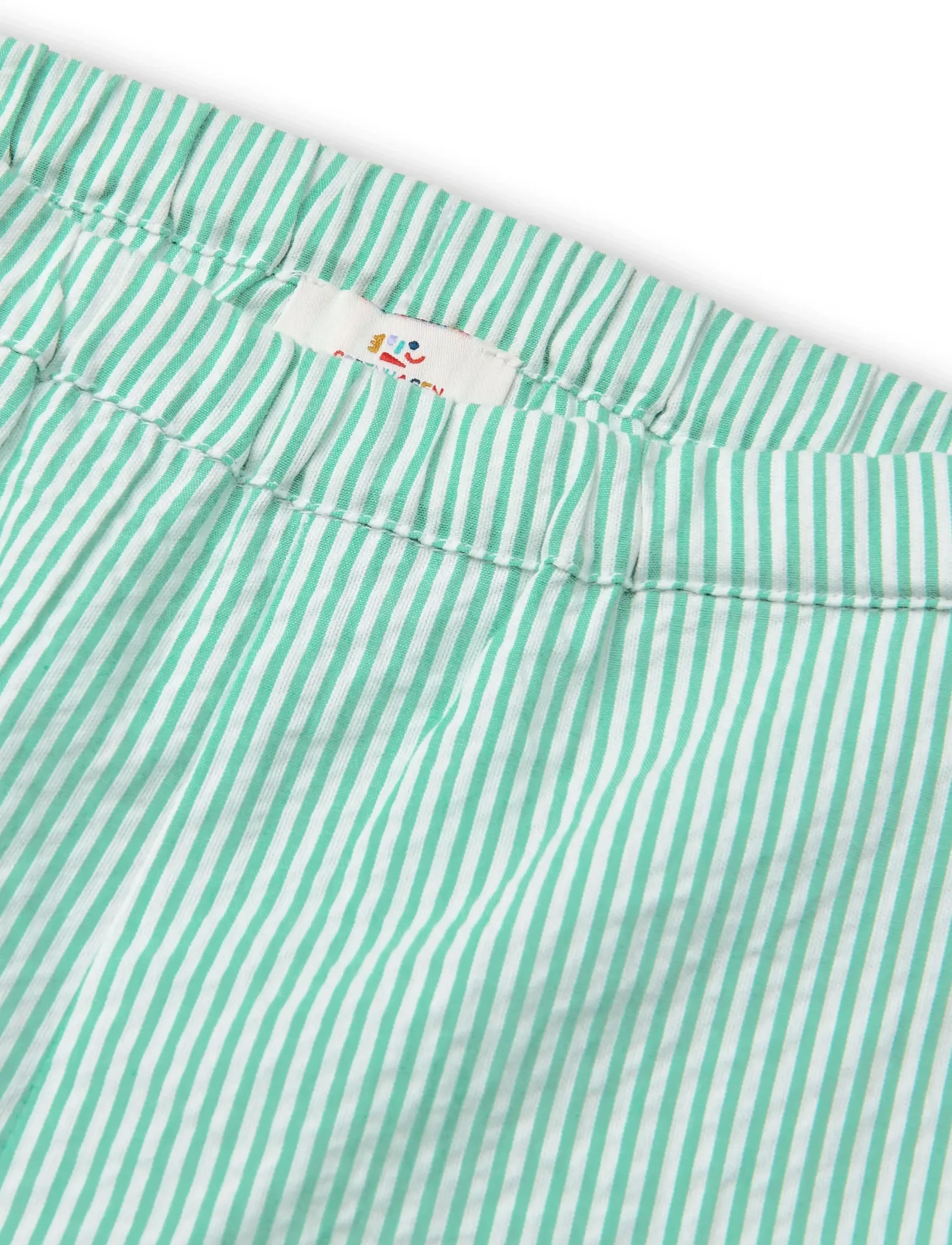 Copenhagen Colors - SEERSUCKER SHORTS SPORTY - sharp green w cream stripe - 4