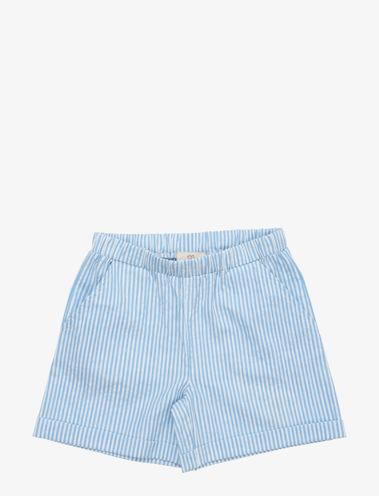 Copenhagen Colors SEERSUCKER SHORTS SPORTY - Shop efter størrelse - SKY BLUE W CREAM STRIPE / blue