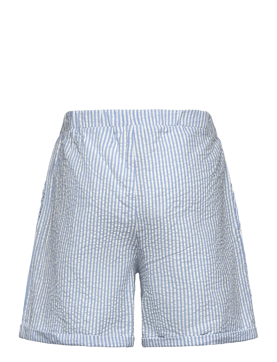 Copenhagen Colors - SEERSUCKER SHORTS SPORTY - shorts casual - sky blue w cream stripe - 2