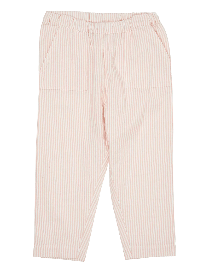 Copenhagen Colors - SEERSUCKER PANTS - babybukser - dusty rose w cream stripe - 0