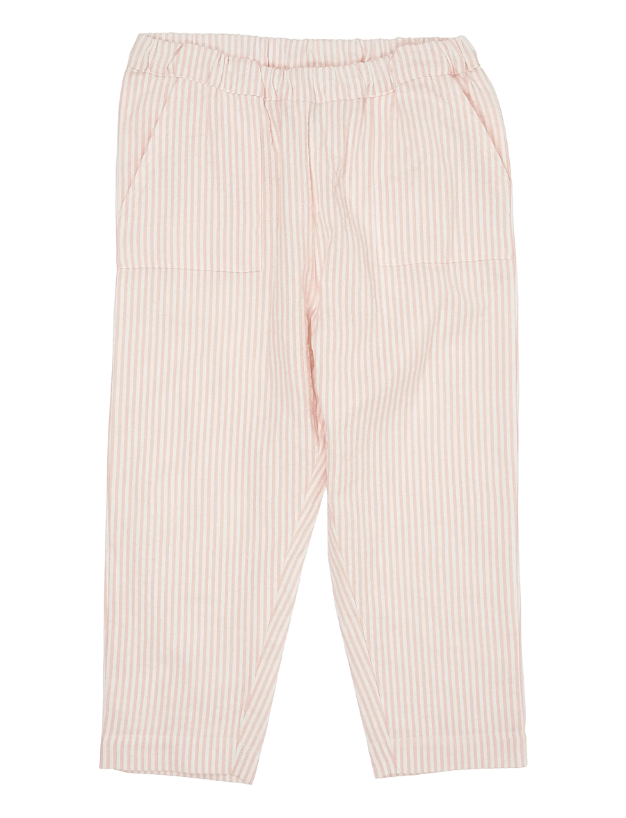 Copenhagen Colors - SEERSUCKER PANTS - beebipüksid - dusty rose w cream stripe - 0