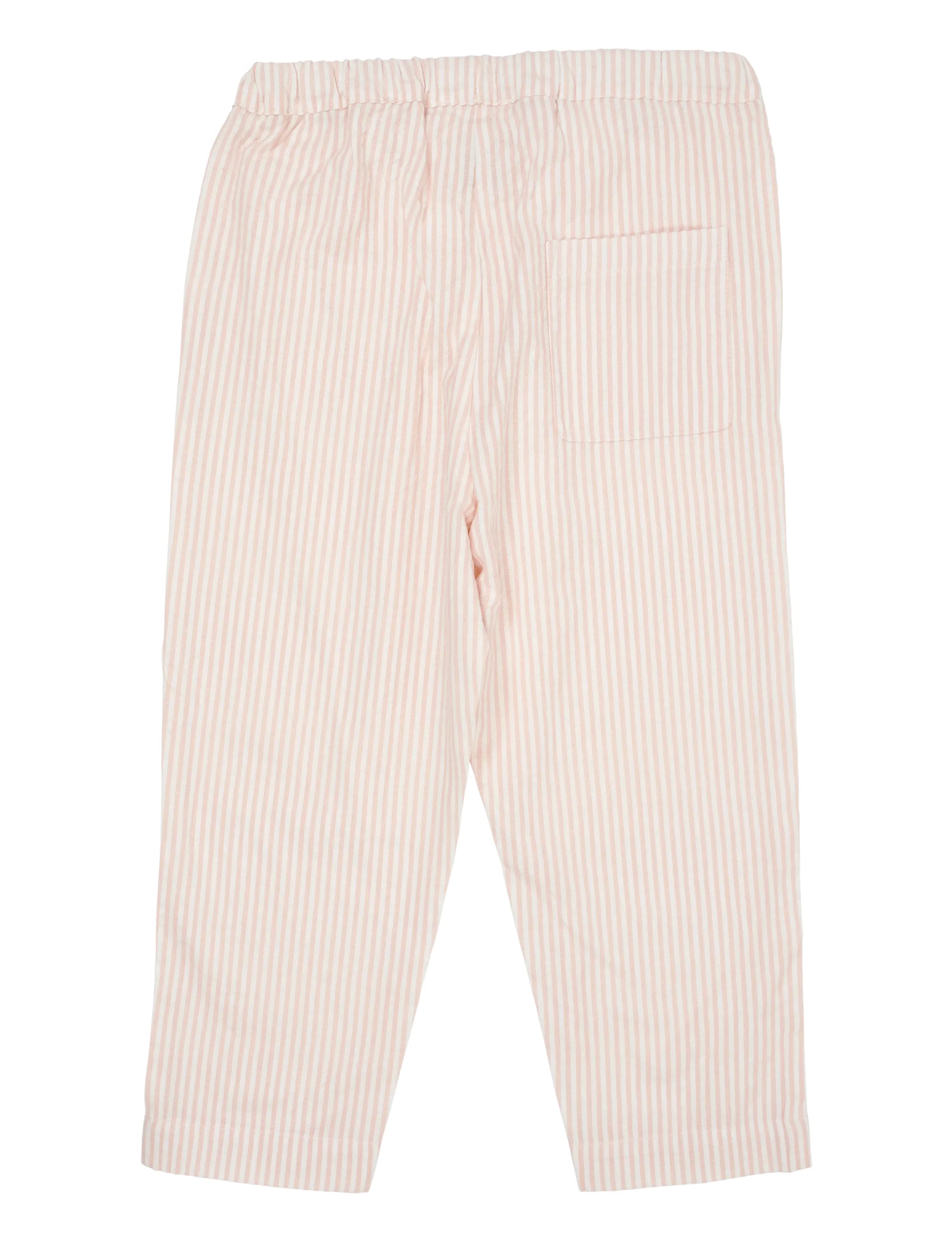 Copenhagen Colors - SEERSUCKER PANTS - beebipüksid - dusty rose w cream stripe - 1
