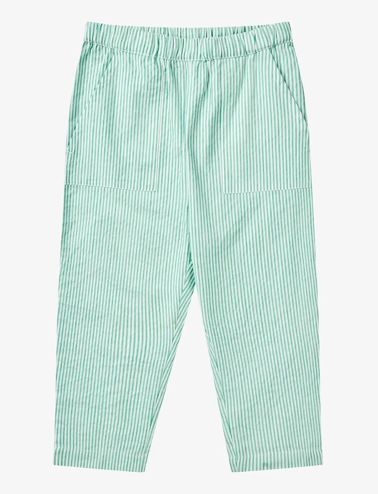 Copenhagen Colors - SEERSUCKER PANTS - babybukser - sharp green w cream stripe - 1