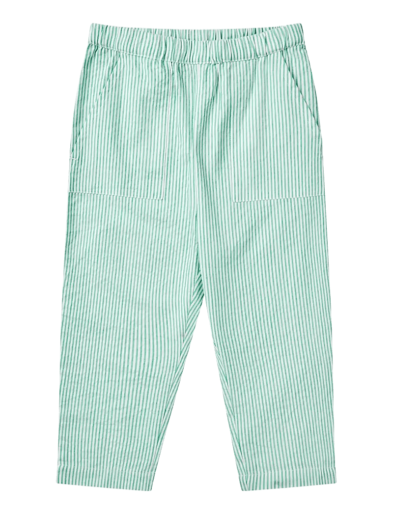 Copenhagen Colors - SEERSUCKER PANTS - babybukser - sharp green w cream stripe - 1