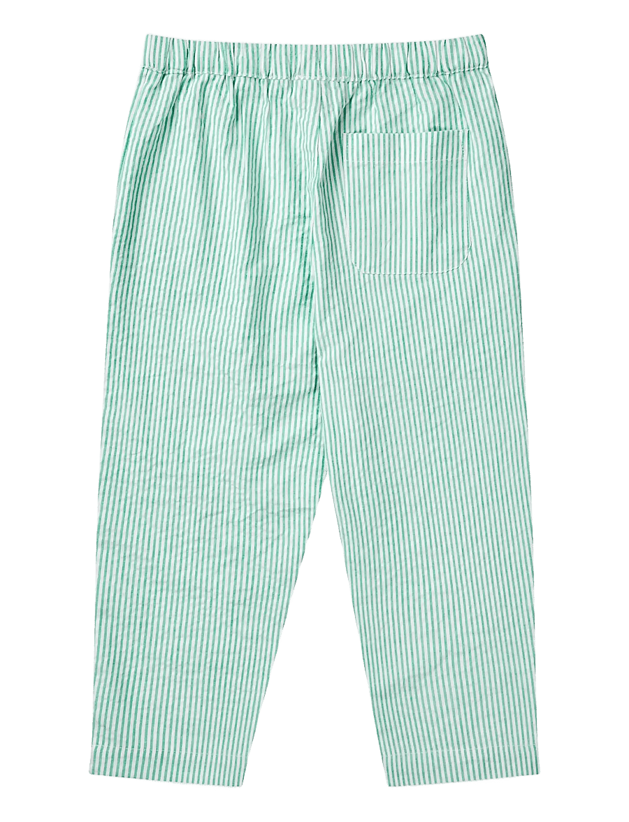 Copenhagen Colors - SEERSUCKER PANTS - babyhosen - sharp green w cream stripe - 2