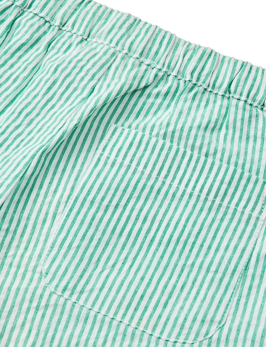 Copenhagen Colors - SEERSUCKER PANTS - babyhosen - sharp green w cream stripe - 4