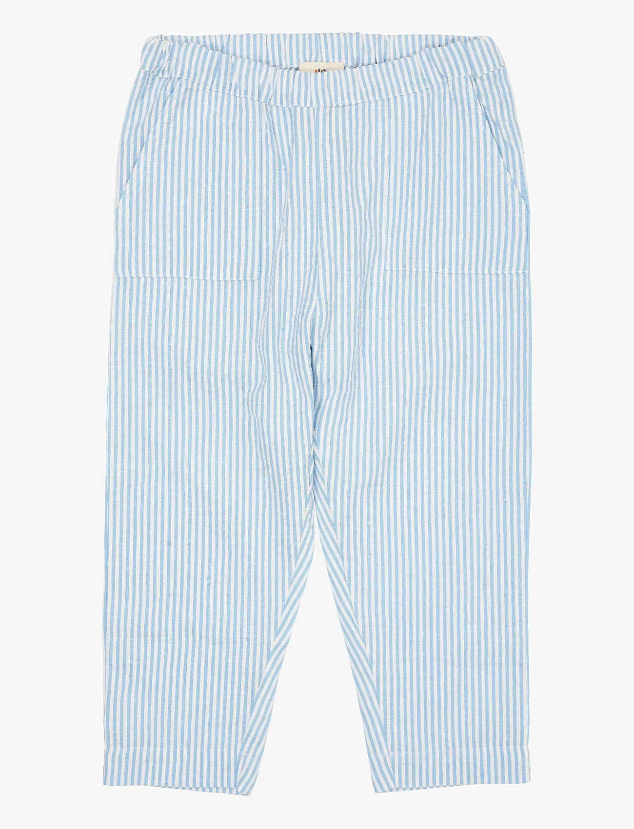 Copenhagen Colors - SEERSUCKER PANTS - sky blue w cream stripe - 1