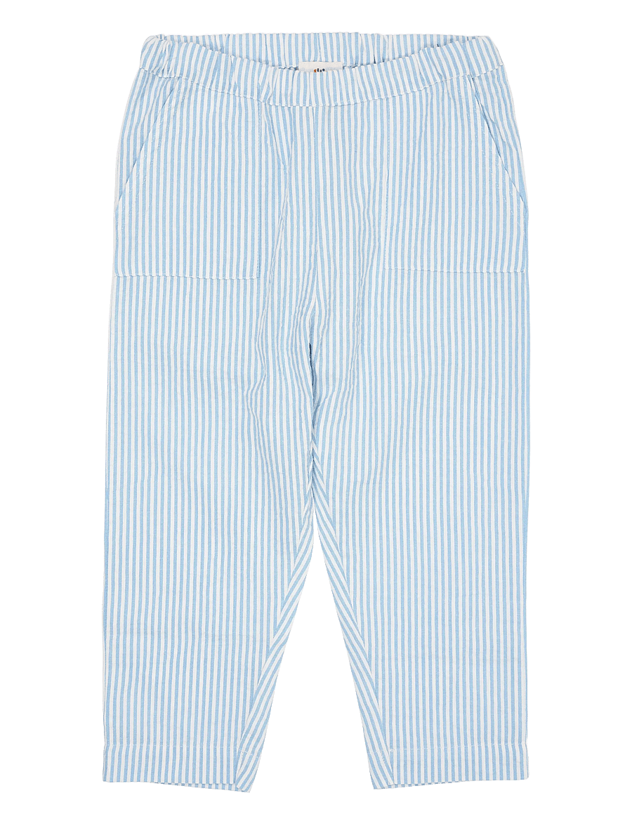 Copenhagen Colors - SEERSUCKER PANTS - babyhosen - sky blue w cream stripe - 1