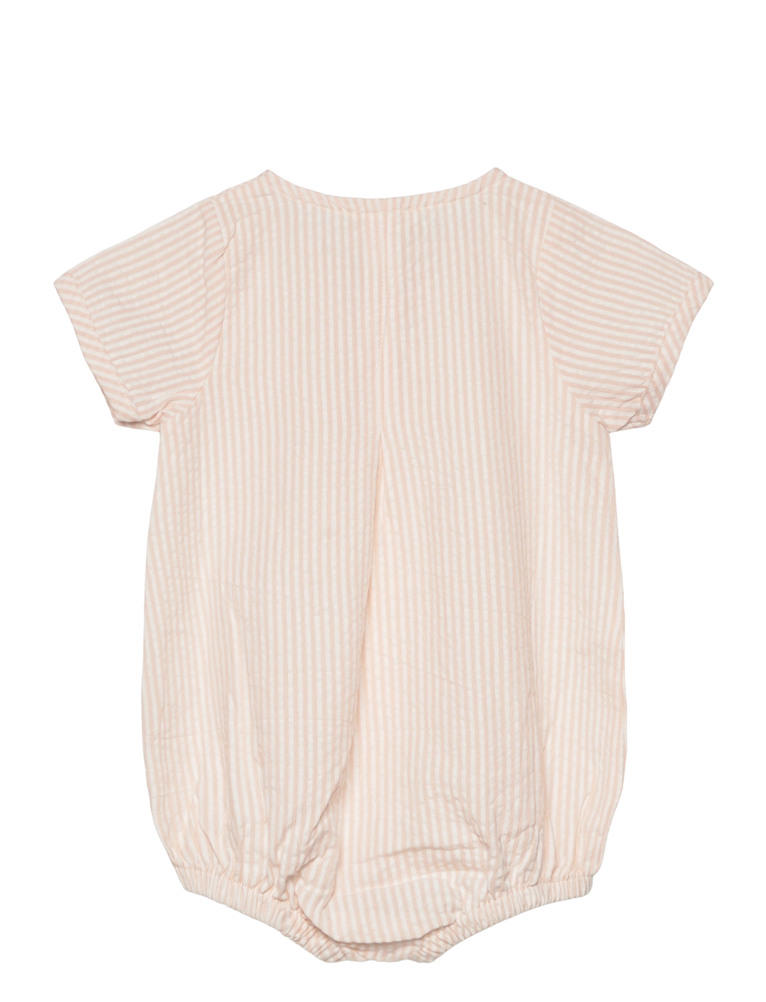 Copenhagen Colors - SEERSUCKER ROMPER W. SLEEVES - kortärmade - dusty rose stripe - 1