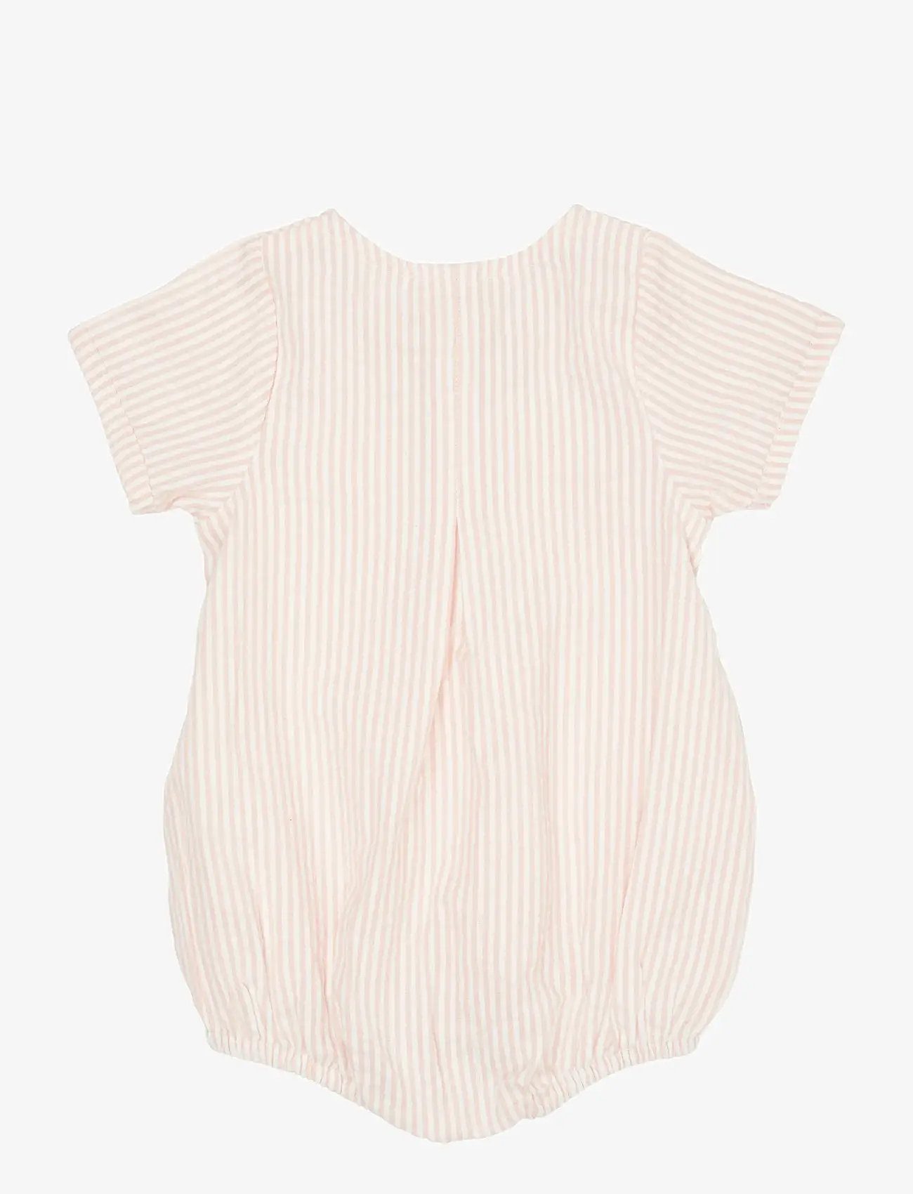 Copenhagen Colors - SEERSUCKER ROMPER W. SLEEVES - kortærmede - dusty rose stripe - 1