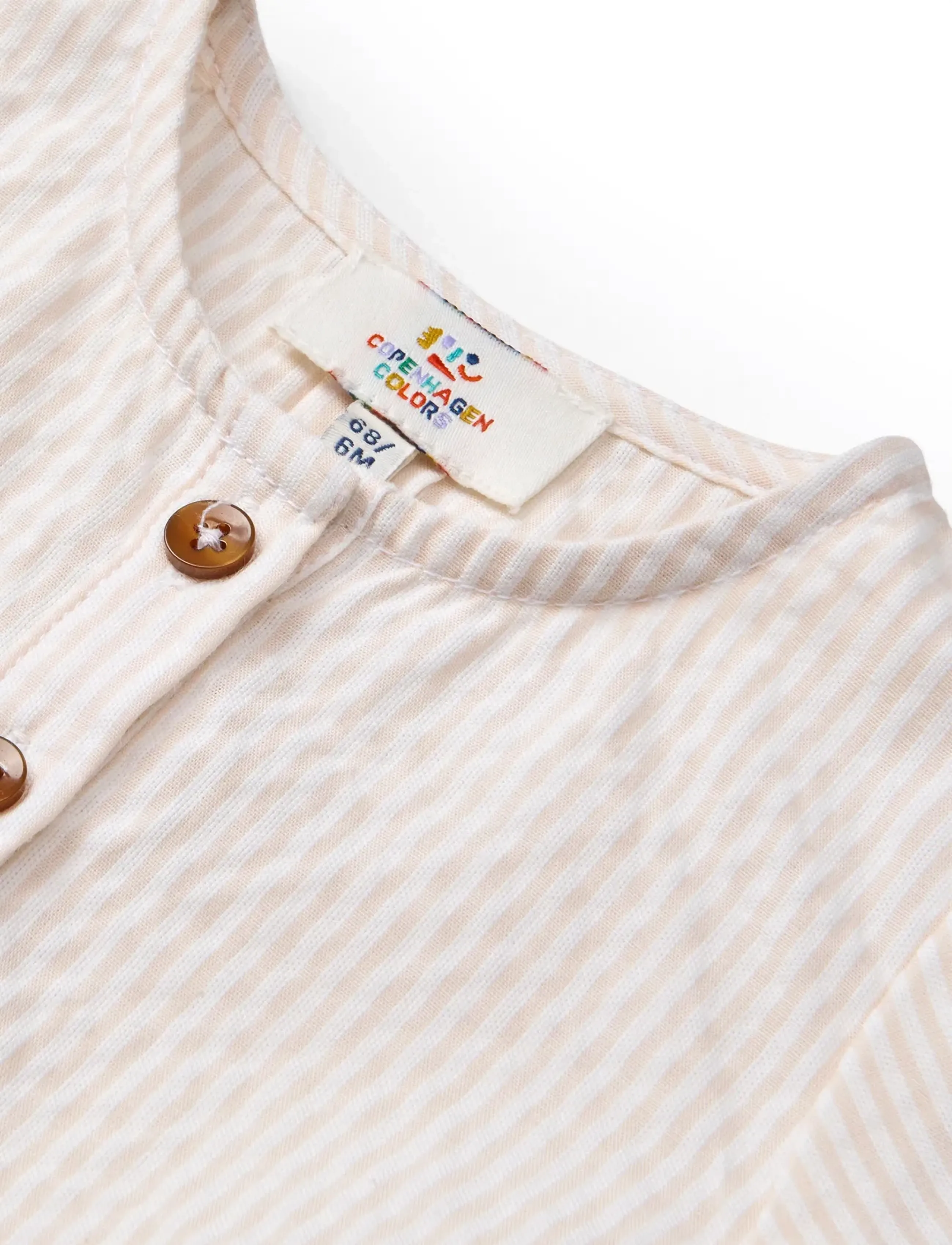 Copenhagen Colors - SEERSUCKER ROMPER W. SLEEVES - kortärmade - dusty rose stripe - 2