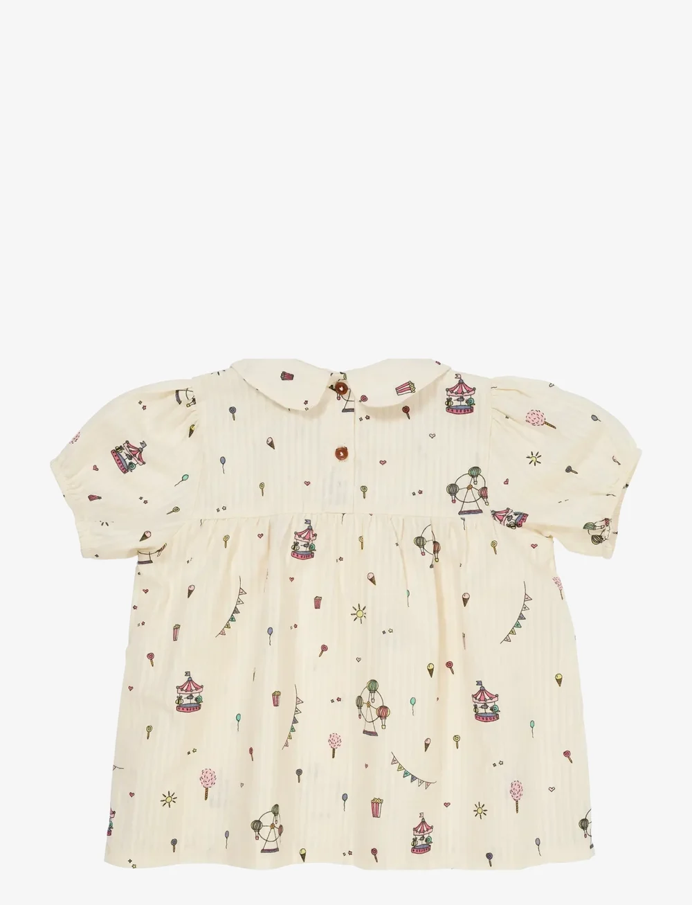 Copenhagen Colors - PRINTED BLOUSE W. COLLAR - kortärmade t-shirts - cream tivoli print - 1