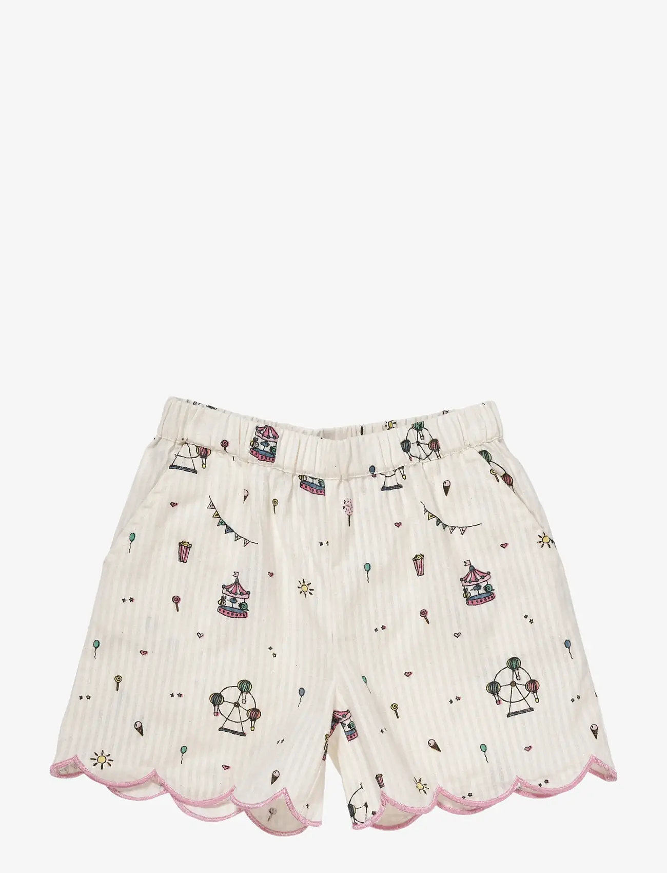Copenhagen Colors - PRINTED SHORTS W. DECO EDGE - casual shorts - cream tivoli print - 1