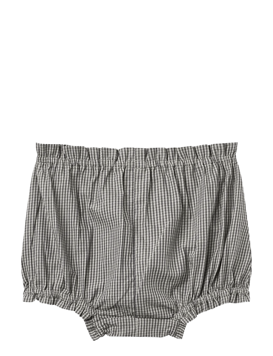 Copenhagen Colors - Checkered Emb. Baby Set w. Blouse and Bloomers - sets mit langärmeligem t-shirt - grey check comb. - 4