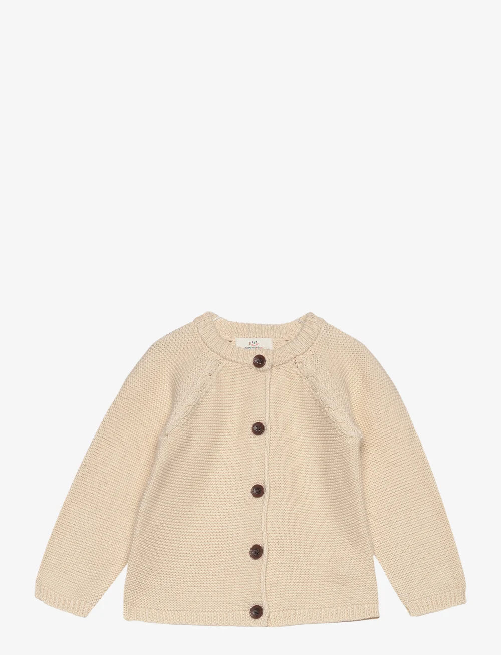 Copenhagen Colors - CLASSIC BABY COTTON CABLE CARDIGAN - cardigans - cream - 0