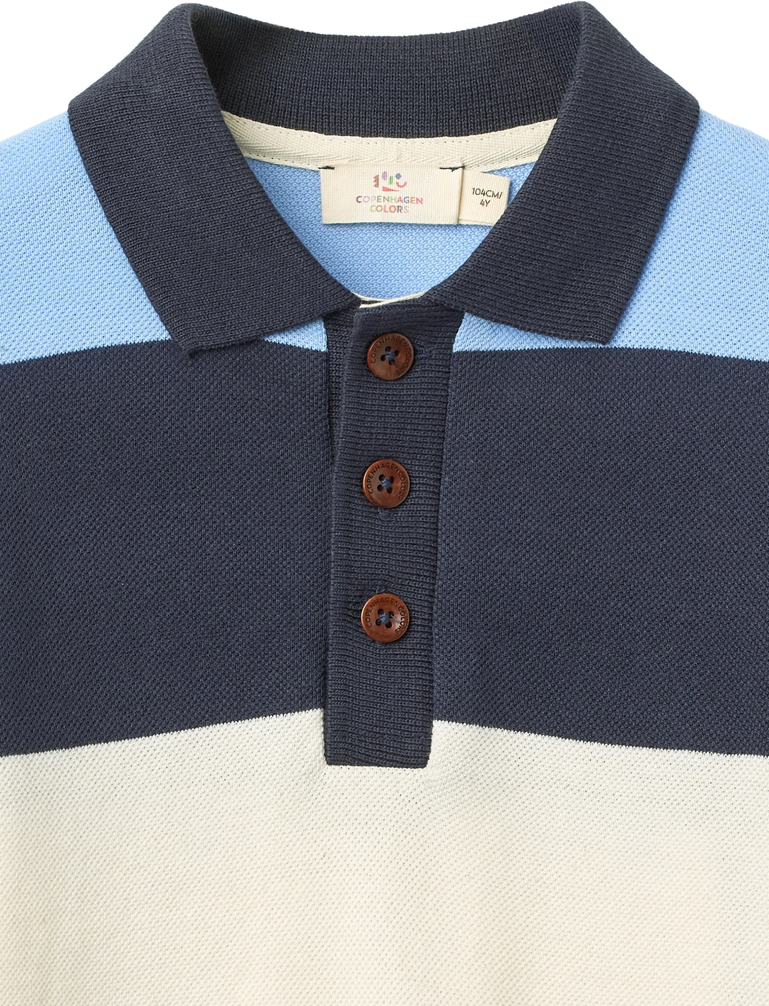 Copenhagen Colors - Stripe Pique Polo w. LS - langärmelig poloshirt - brown - 2