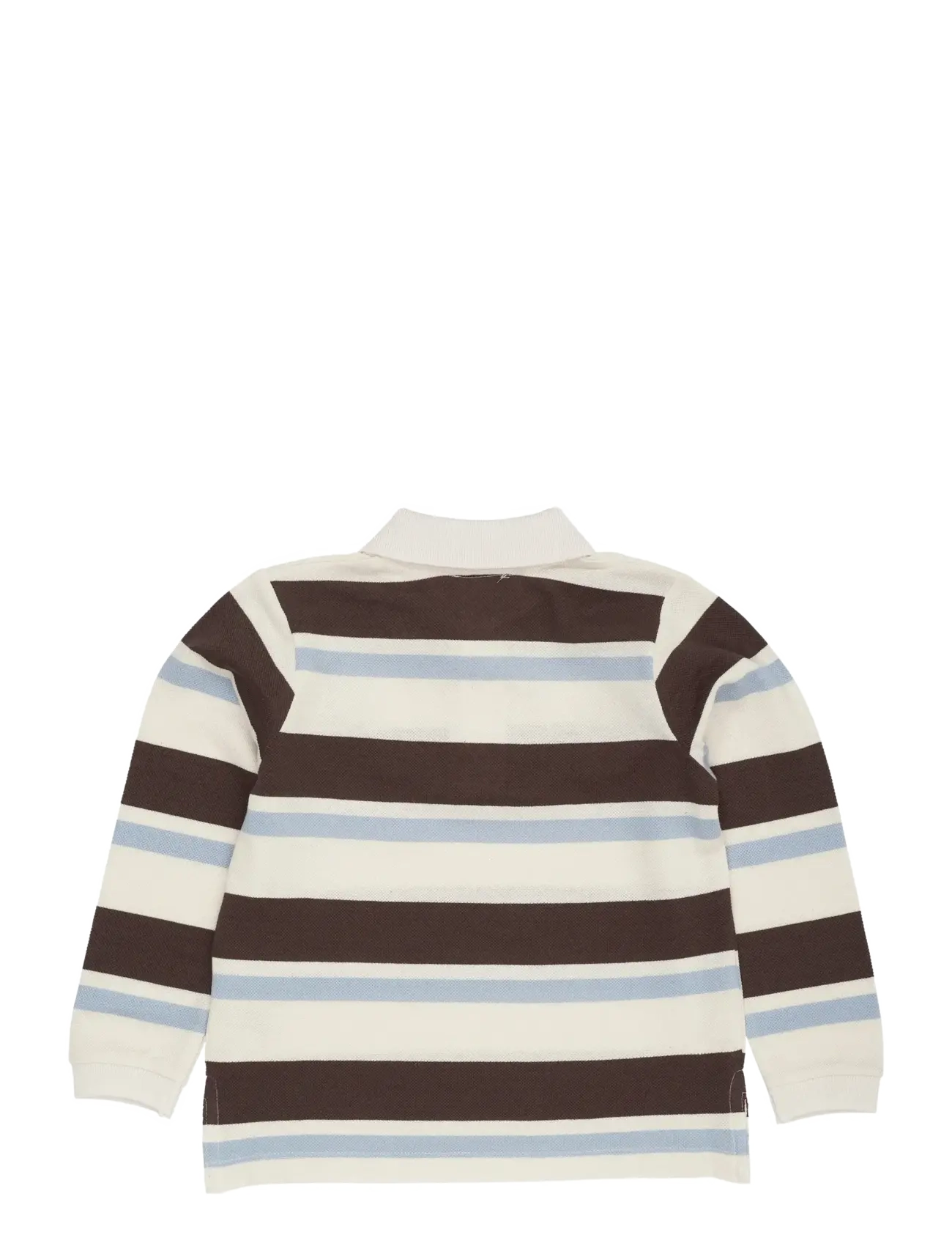 Copenhagen Colors - Stripe Pique Polo w. LS - poloer - dusty blue combi - 1