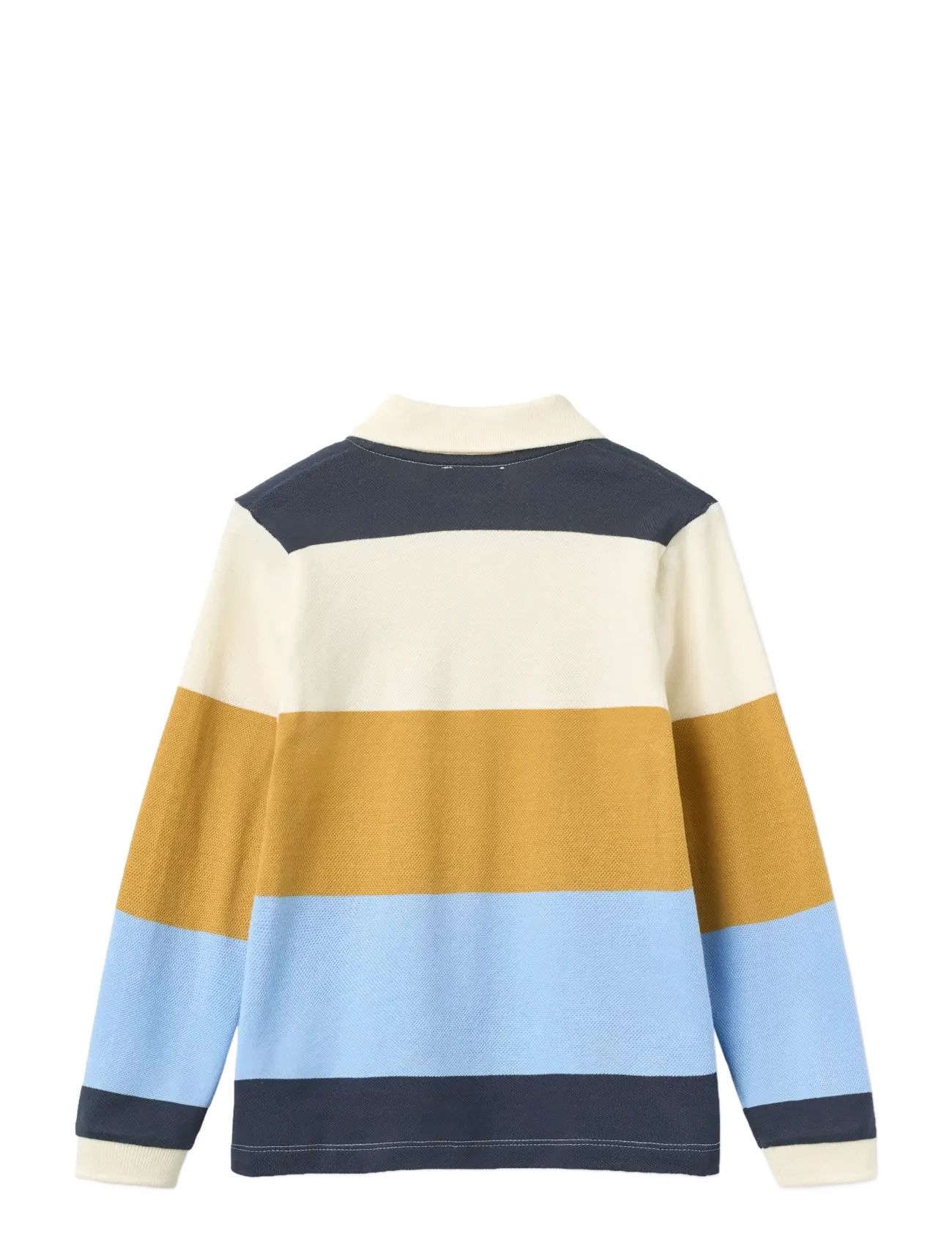 Copenhagen Colors - Stripe Pique Polo w. LS - langärmelig poloshirt - mustard - 1