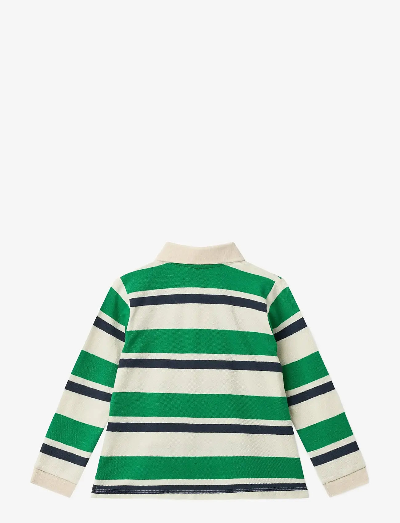 Copenhagen Colors - STRIPED PIQUE POLO W. LS - langærmede poloer - sharp green comb. - 1