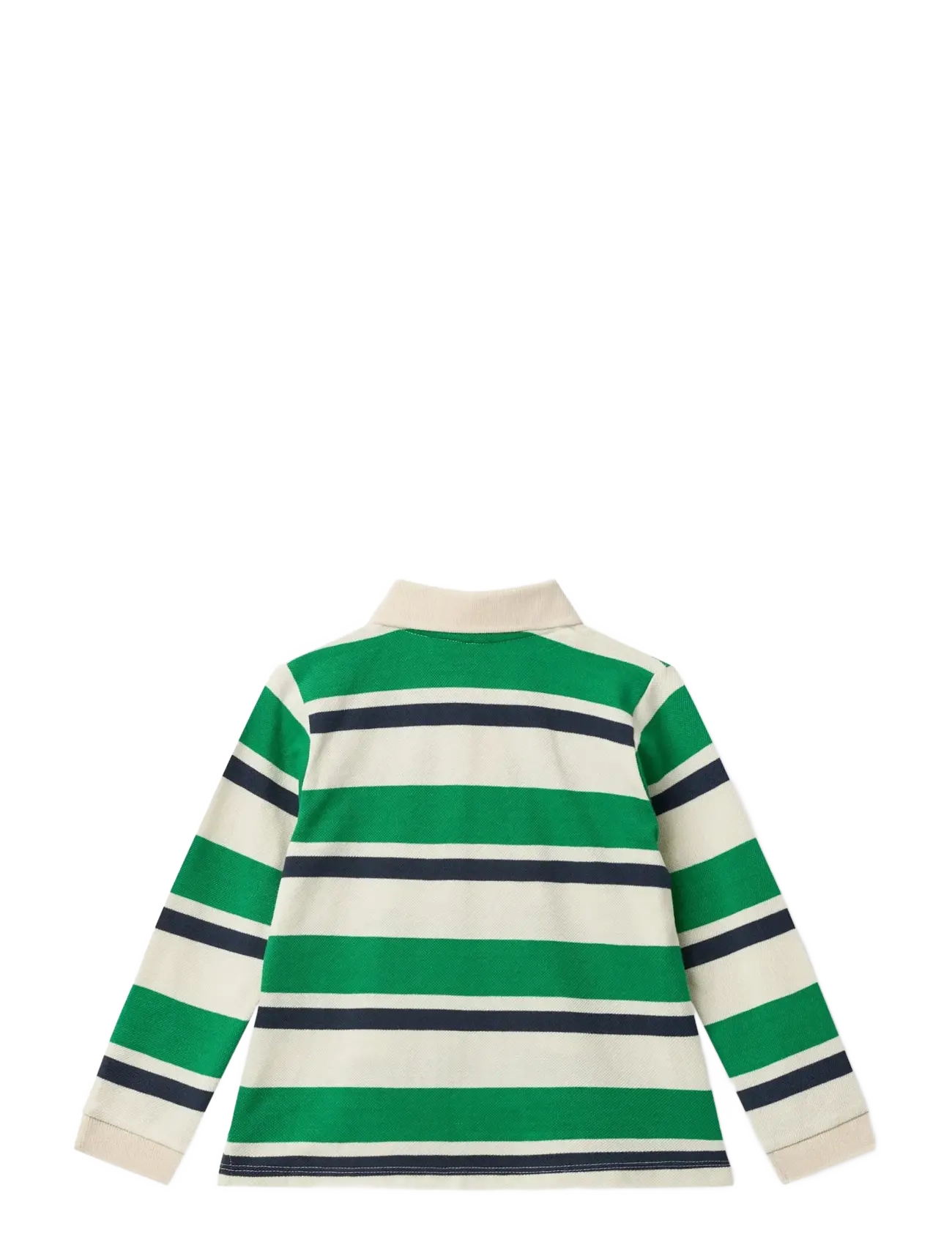Copenhagen Colors - STRIPED PIQUE POLO W. LS - lange mouwen poloshirt - sharp green comb. - 1