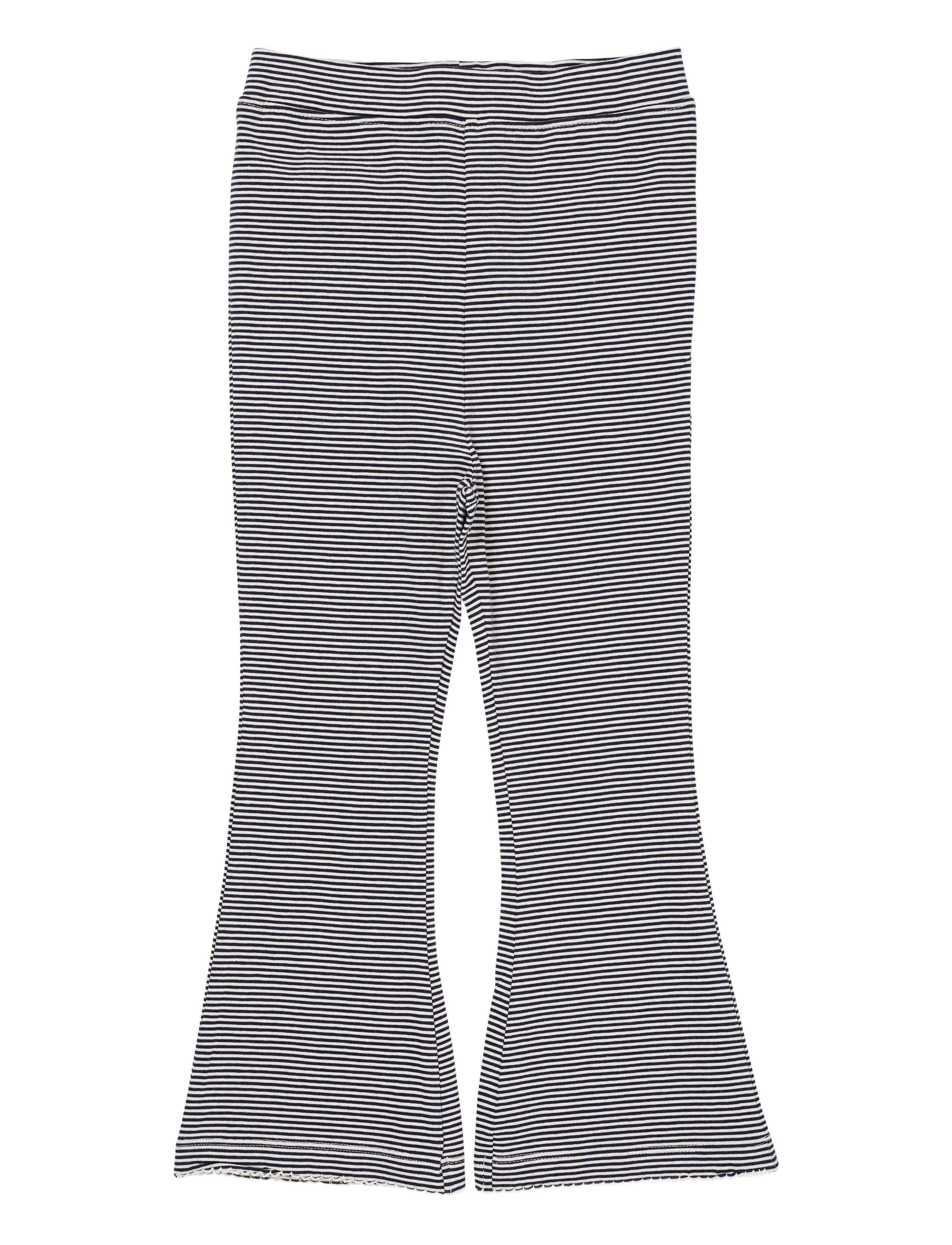 Copenhagen Colors Striped Flare Pant, 86, Navy, Underdele > Bukser, Børn