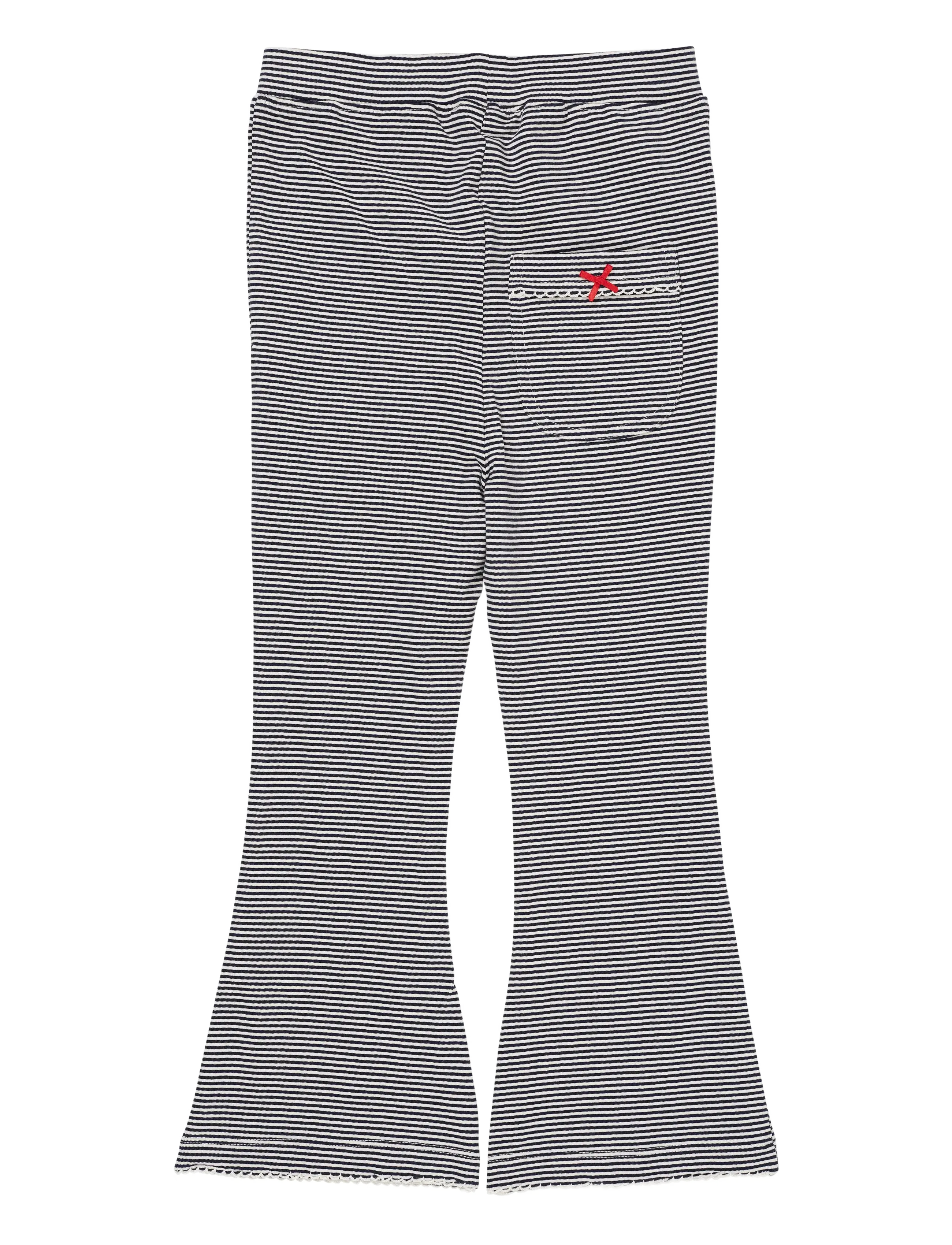 Copenhagen Colors - STRIPED FLARE PANT - beebipüksid - navy/cream stripe - 1