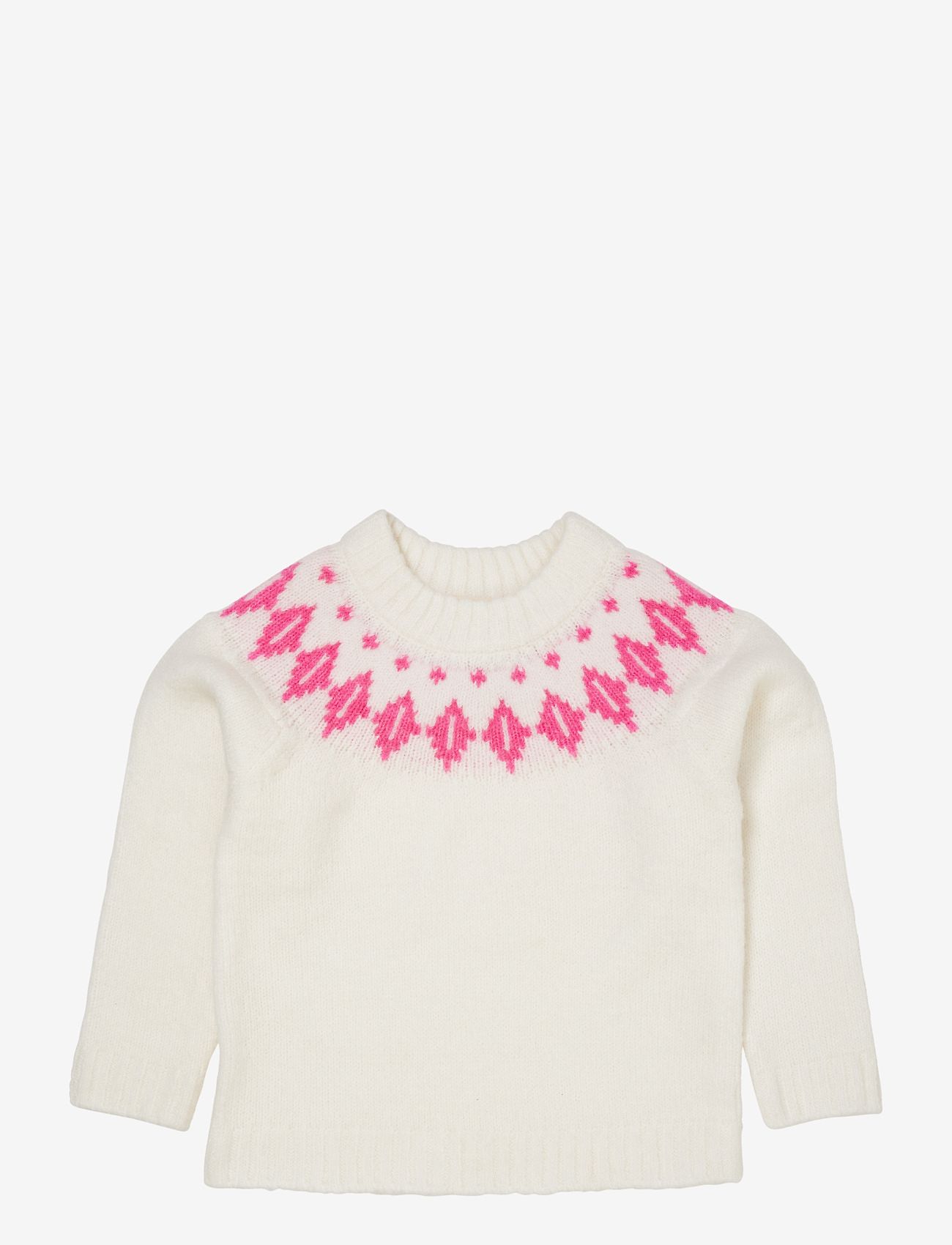 Copenhagen Colors - WOOL ICELAND BLOUSE - jumpers - cream/bubblegum combi - 0