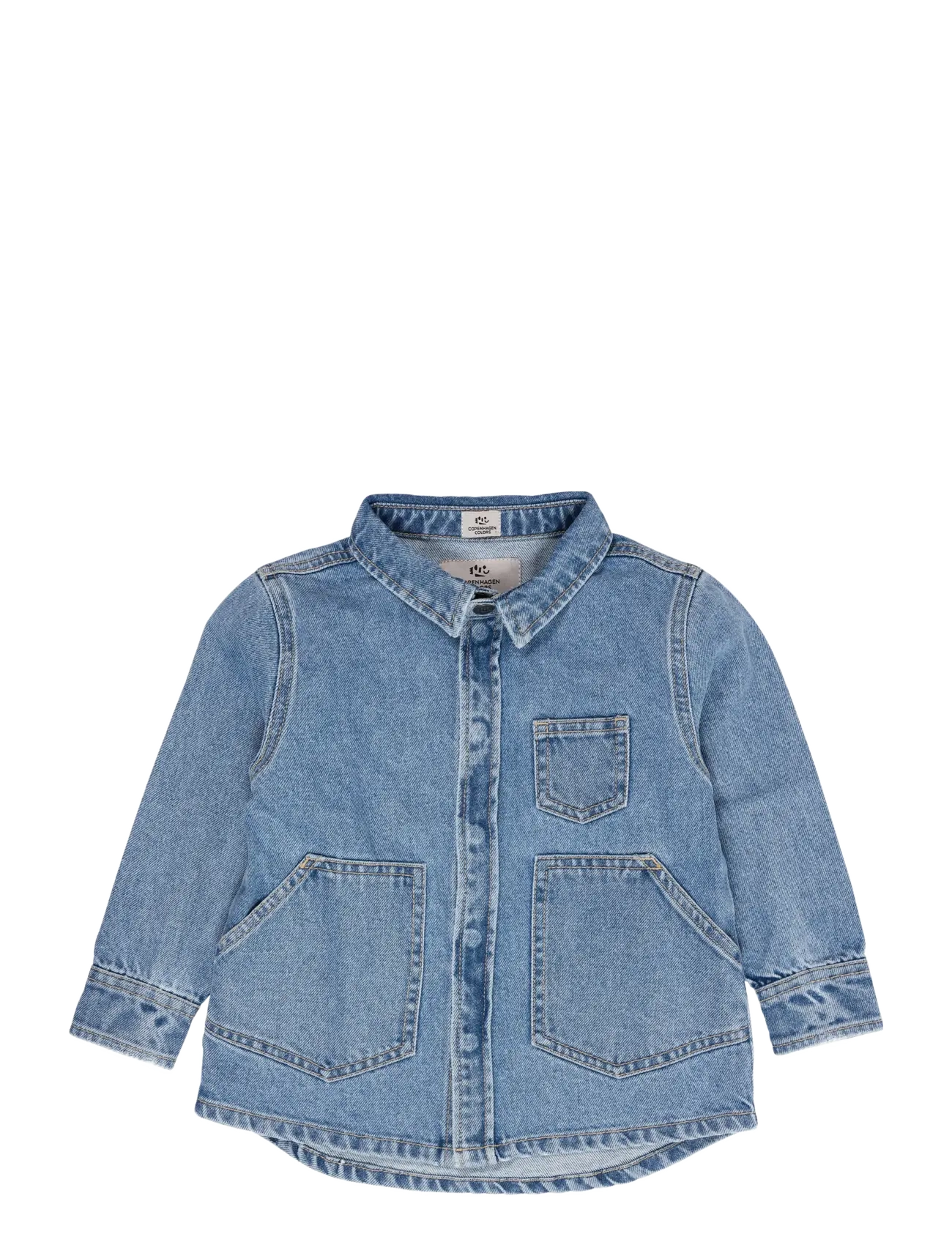 Copenhagen Colors ORGANIC JEANS JACKET - Jeansjackor - LT BLUE INDIGO WASHED / blue