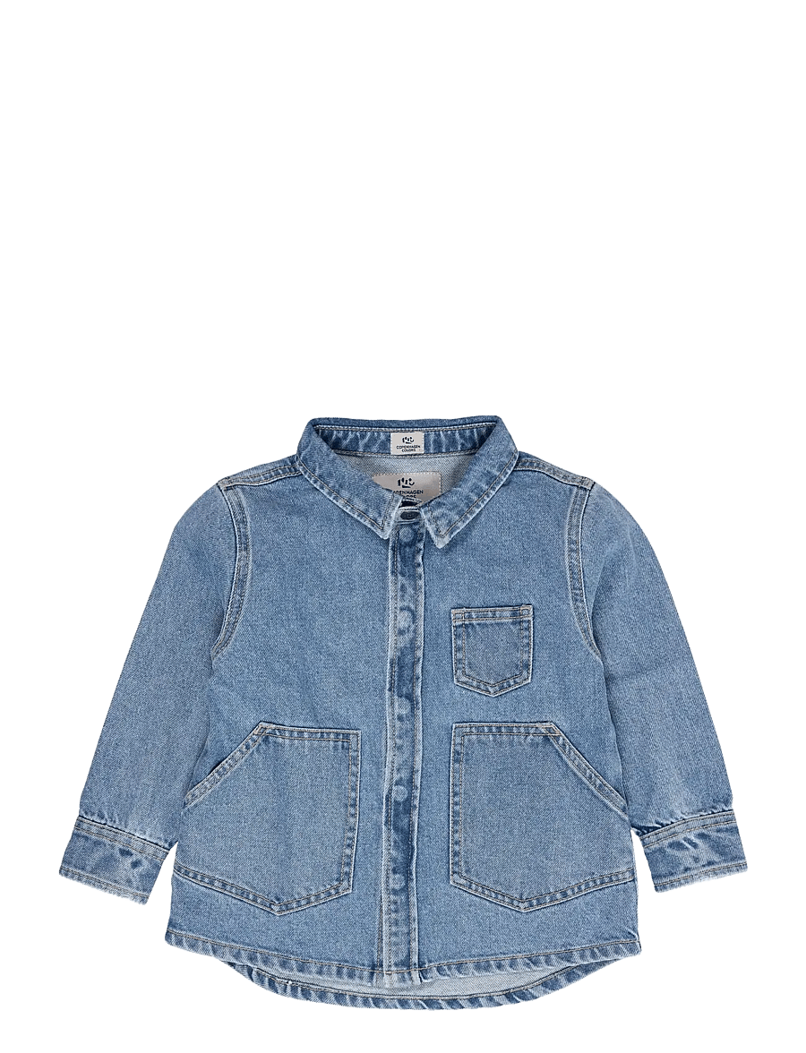 Copenhagen Colors - ORGANIC JEANS JACKET - denim & corduroy - lt blue indigo washed - 0