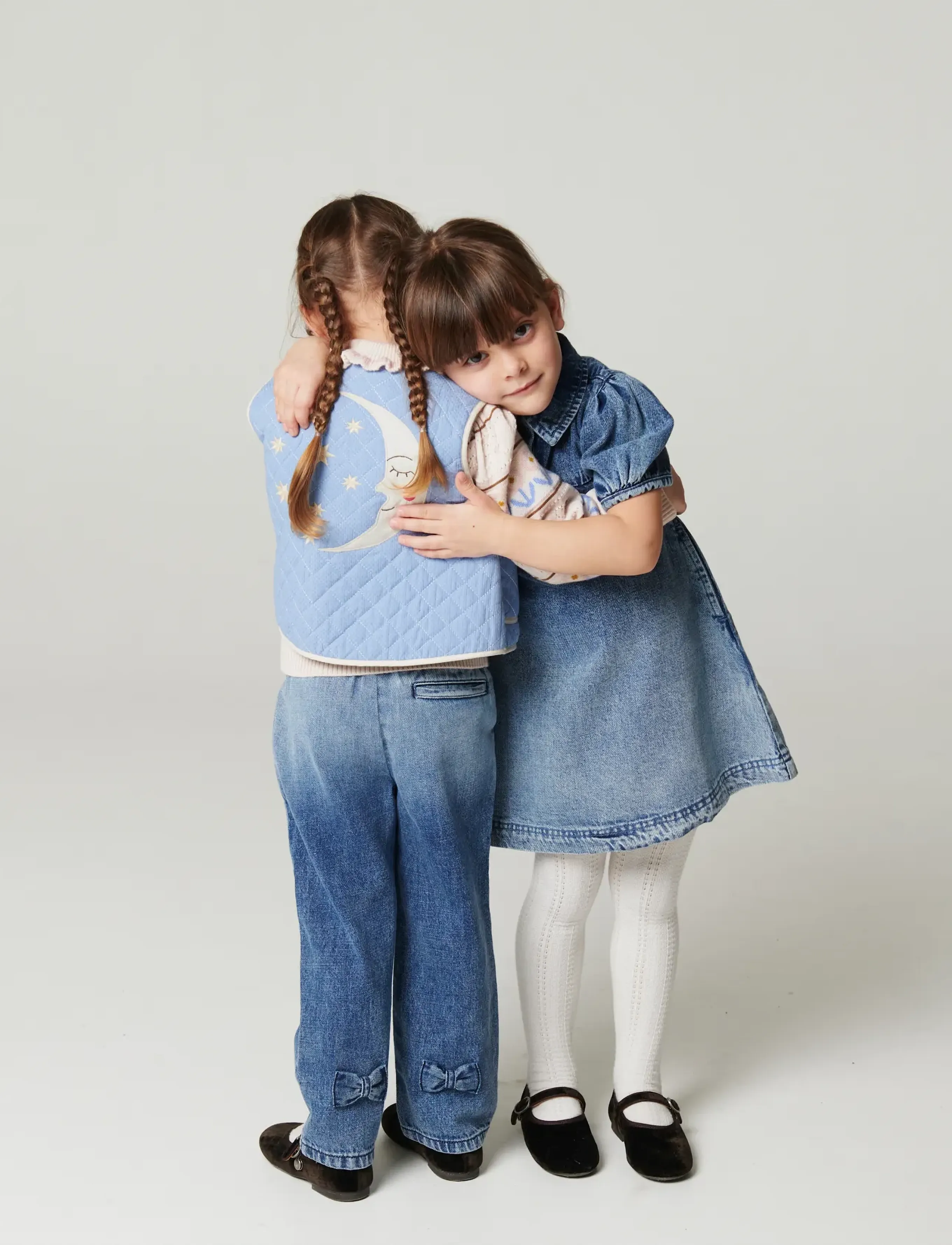 Copenhagen Colors FRILL DENIM PANTS W. BOW - Regular jeans - BLOCK SPRAY / blue