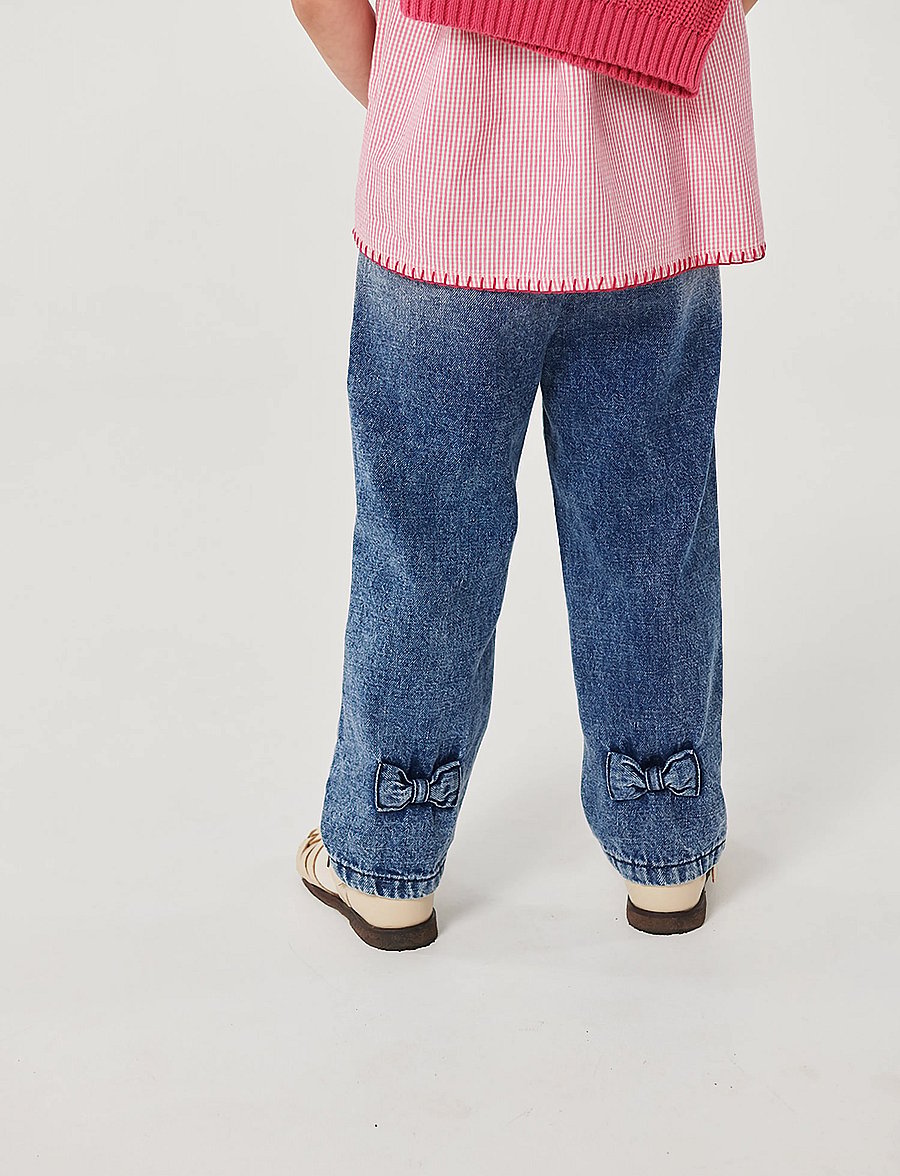 Copenhagen Colors - FRILL DENIM PANTS W. BOW - regular jeans - block spray - 0