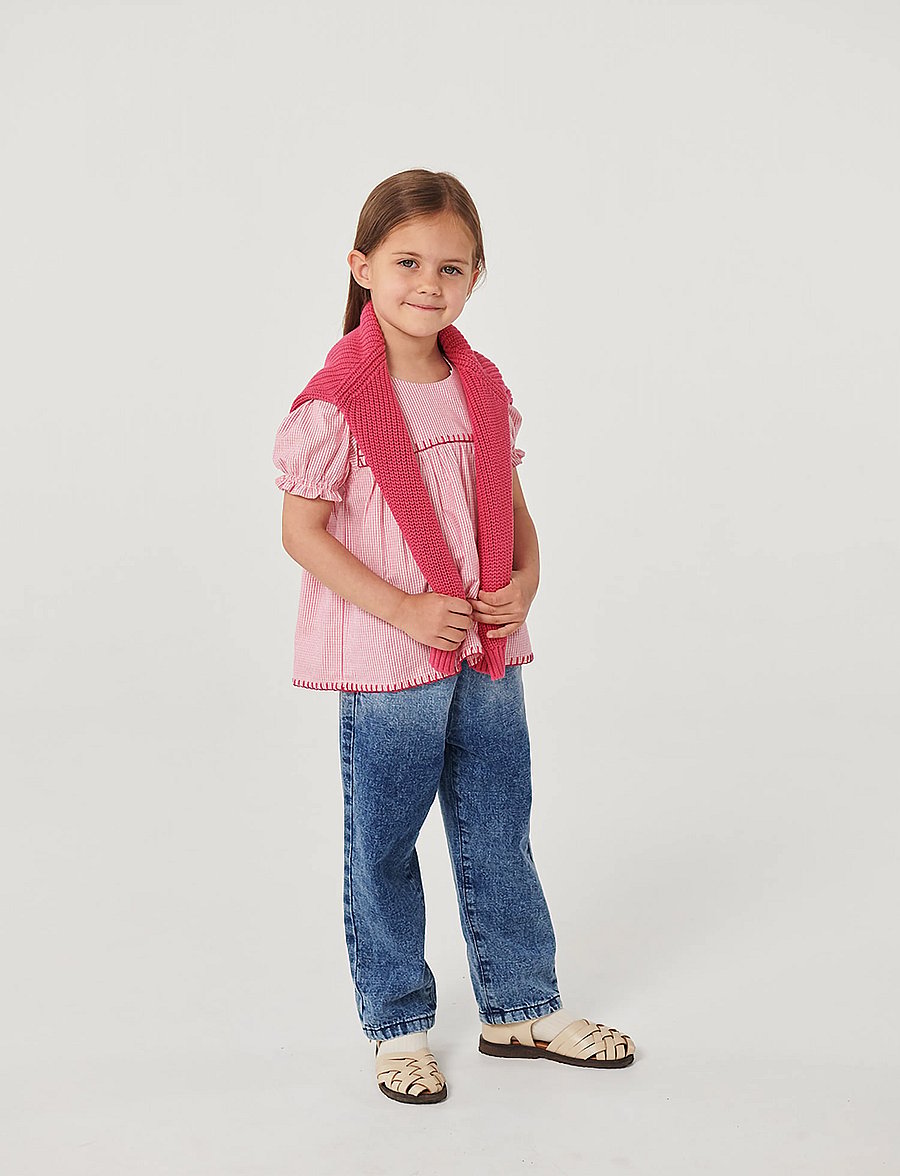 Copenhagen Colors - FRILL DENIM PANTS W. BOW - regular jeans - block spray - 4