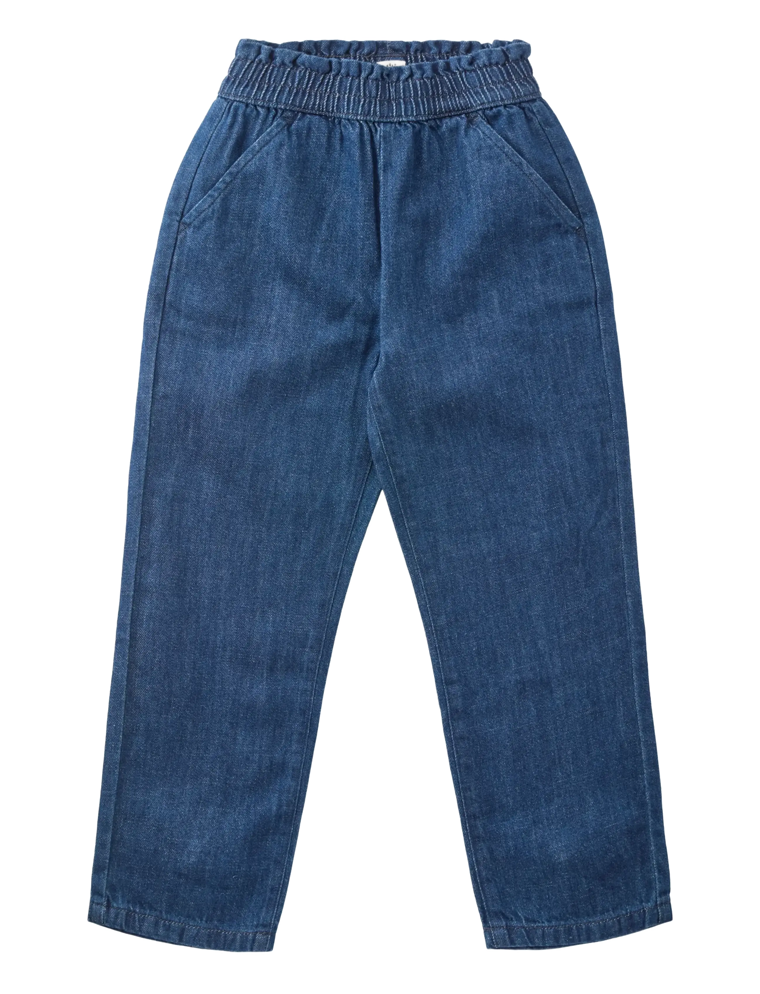 Copenhagen Colors ORGANIC CHINOS W. BOW - Basics - DARK INDIGO BLUE WASHED / blue