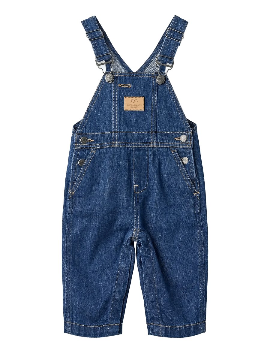 Copenhagen Colors - Organic Baby Overalls - dark indigo blue washed - 0