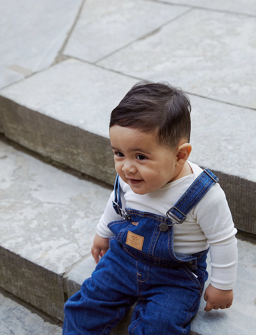 Copenhagen Colors - Organic Baby Overalls - traksipüksid - dark indigo blue washed - 0