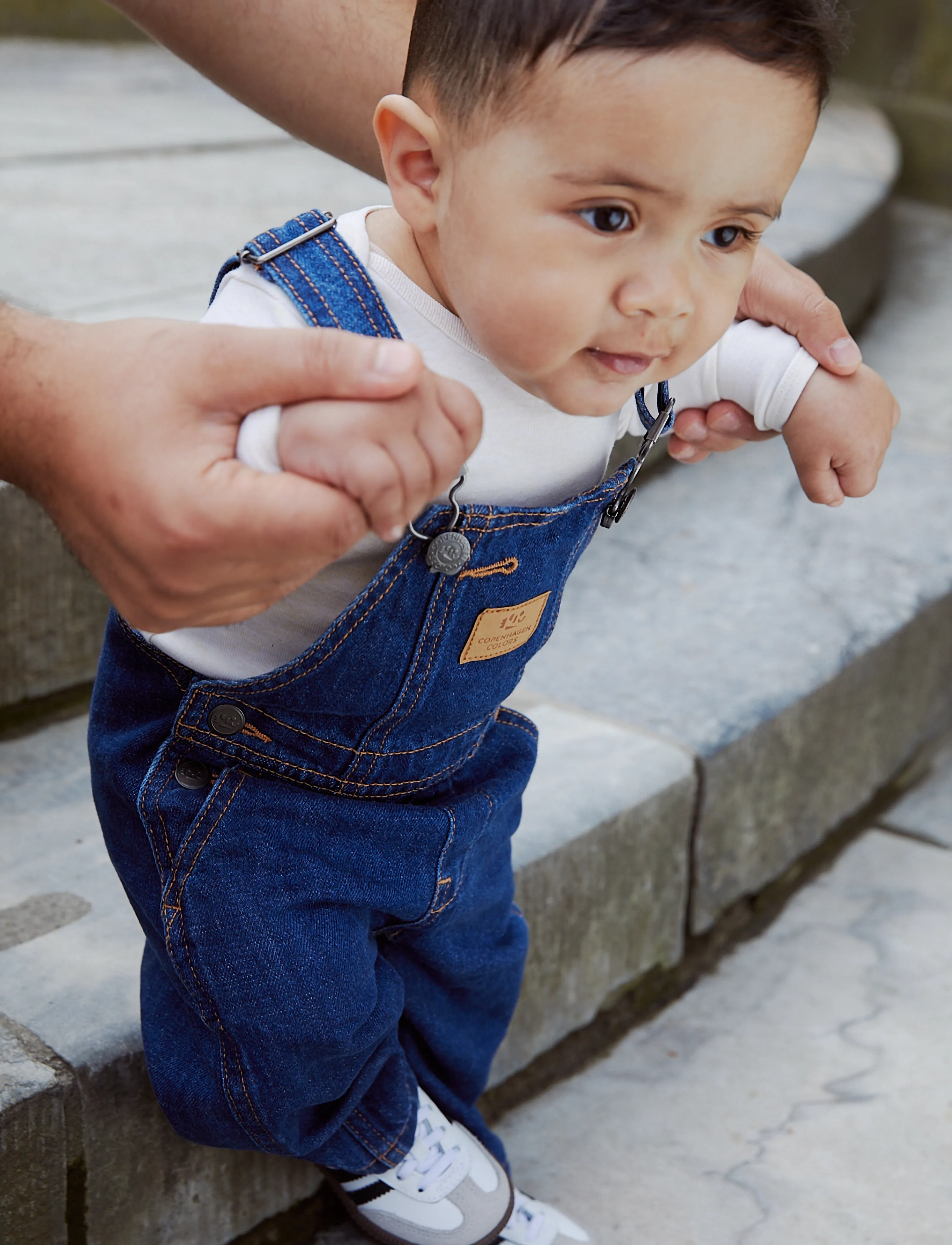 Copenhagen Colors - Organic Baby Overalls - traksipüksid - dark indigo blue washed - 5