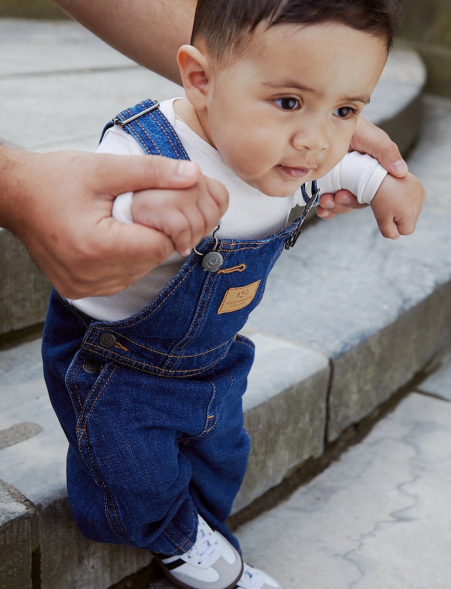 Copenhagen Colors - Organic Baby Overalls - traksipüksid - dark indigo blue washed - 5