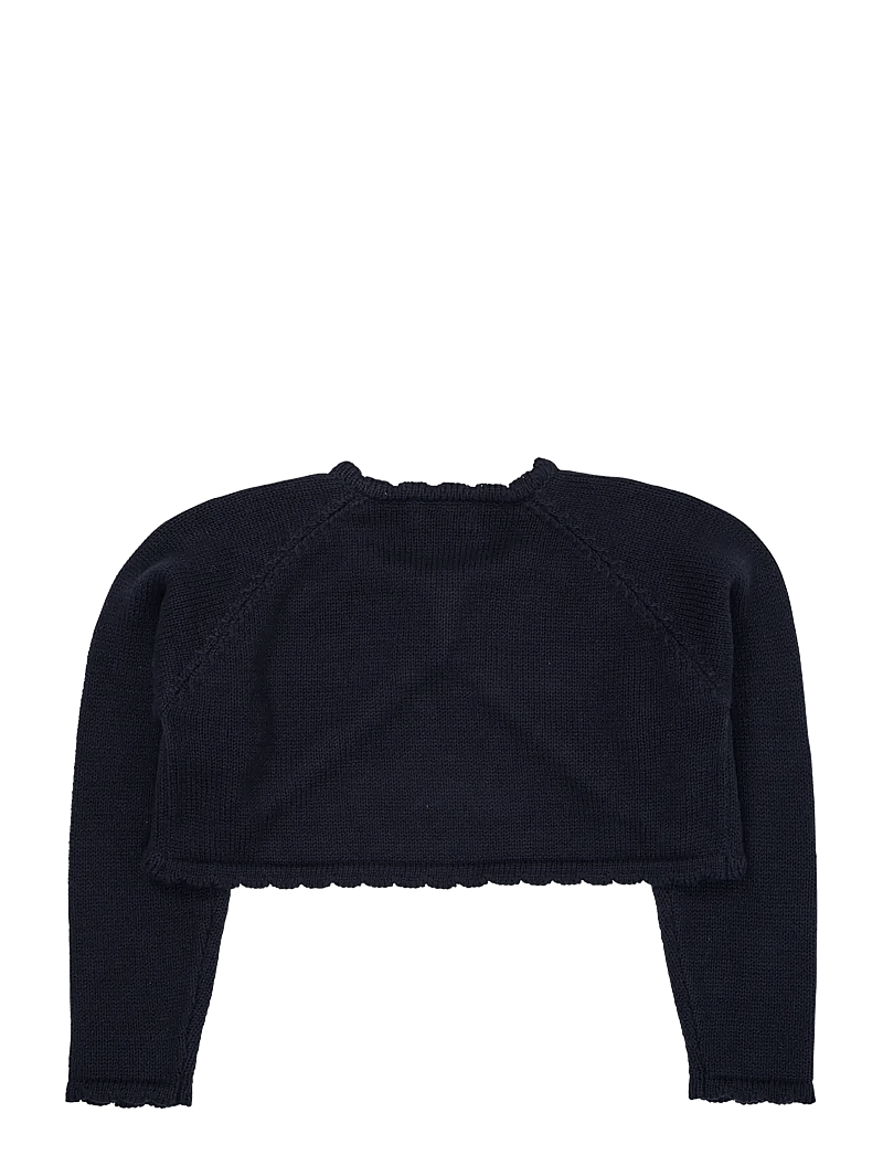 Copenhagen Colors - LT. KNITTED BOLERO W. HEART BUTTON - cardigans - navy - 1