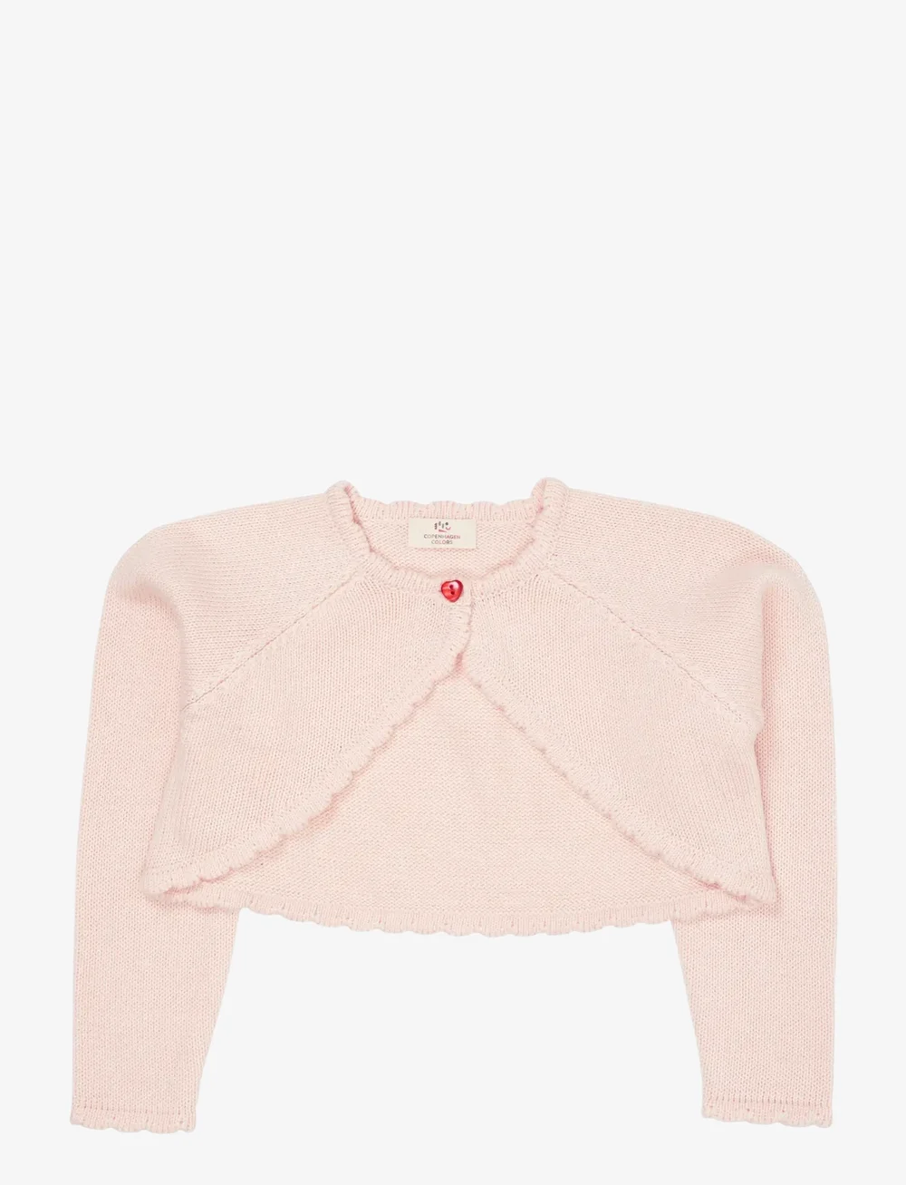 Copenhagen Colors - LT. KNITTED BOLERO W. HEART BUTTON - gilets - soft pink - 0