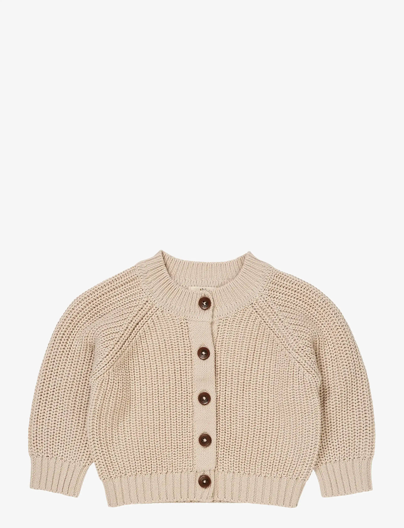 Copenhagen Colors - KNITTED CLASSIC RIB CARDIGAN - kardiganid - beige - 0