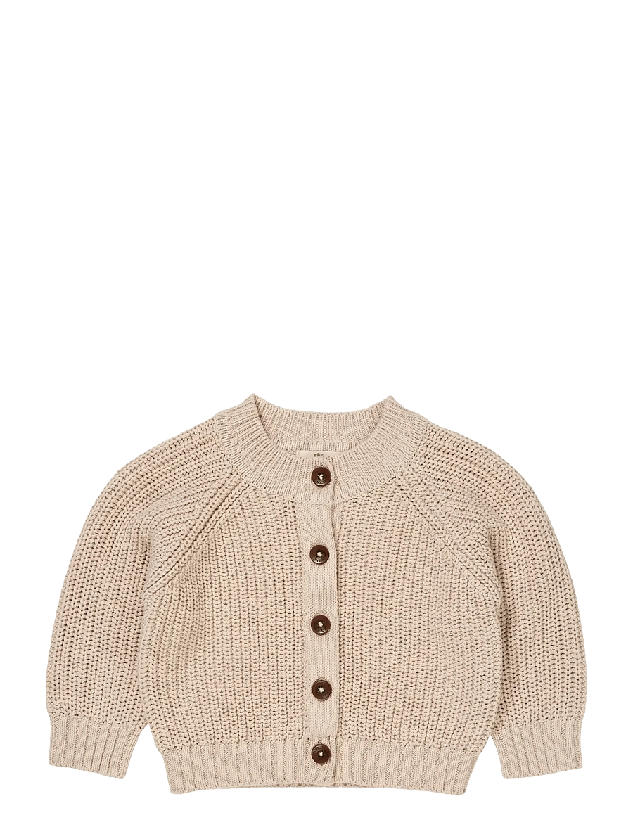 Copenhagen Colors - KNITTED CLASSIC RIB CARDIGAN - koftor - beige - 0