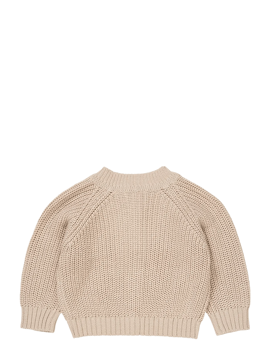 Copenhagen Colors - KNITTED CLASSIC RIB CARDIGAN - koftor - beige - 1