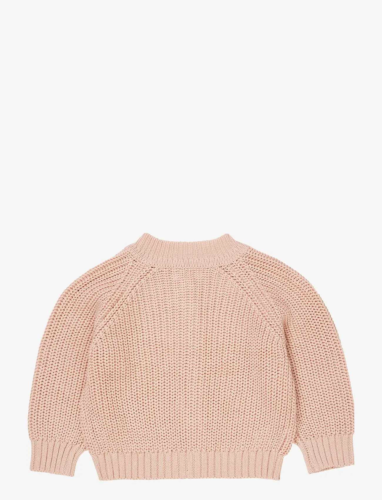 Copenhagen Colors - KNITTED CLASSIC RIB CARDIGAN - cardigans - dusty rose - 1
