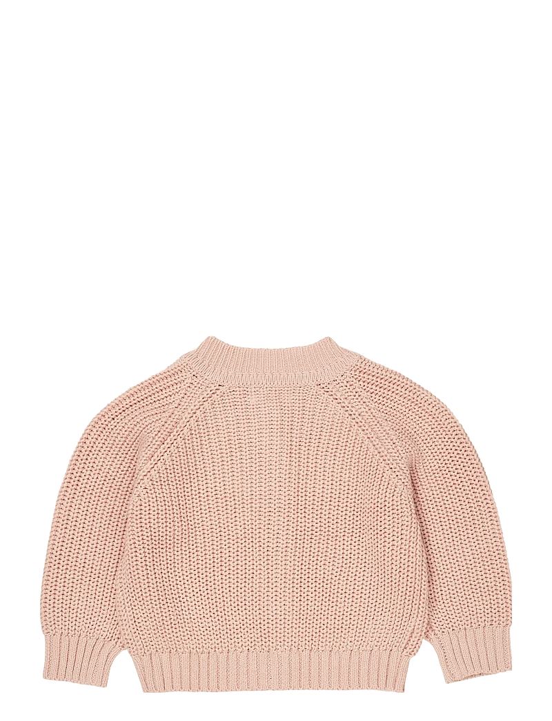 Copenhagen Colors - KNITTED CLASSIC RIB CARDIGAN - cardigans - dusty rose - 1