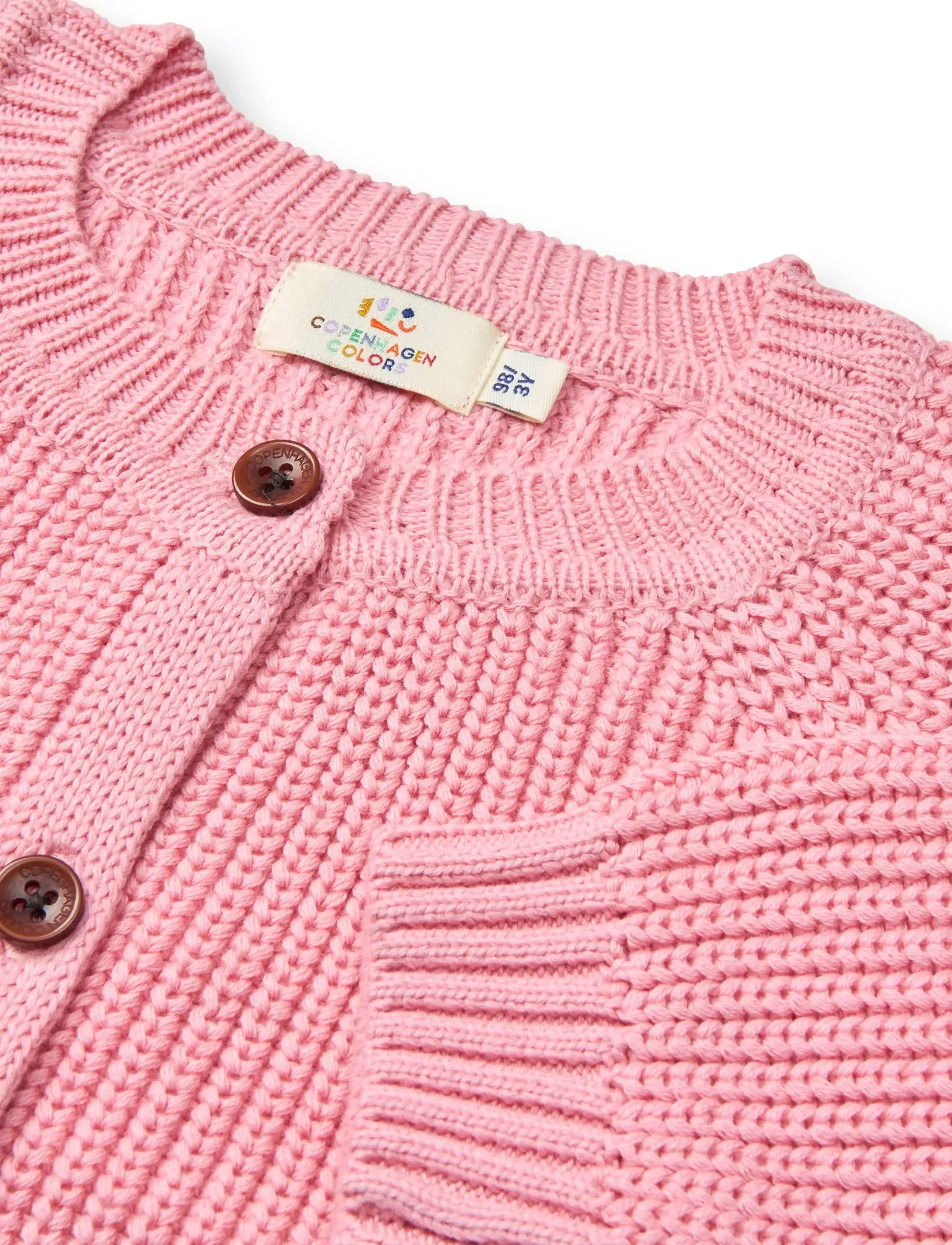 Copenhagen Colors - KNITTED CLASSIC RIB CARDIGAN - cardigans - pink - 2