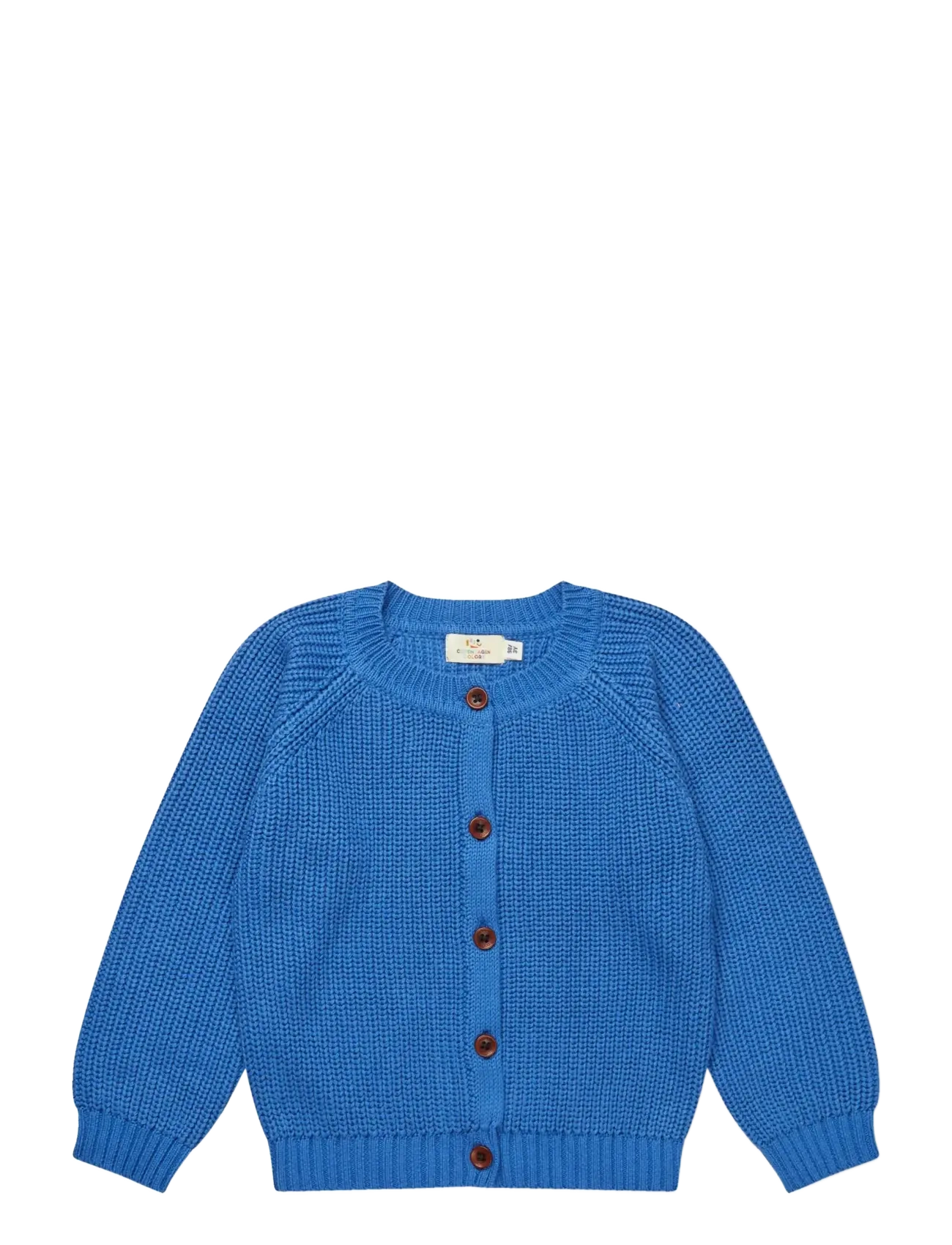 Copenhagen Colors KNITTED CLASSIC RIB CARDIGAN - Cardigans - SHARP BLUE / blue